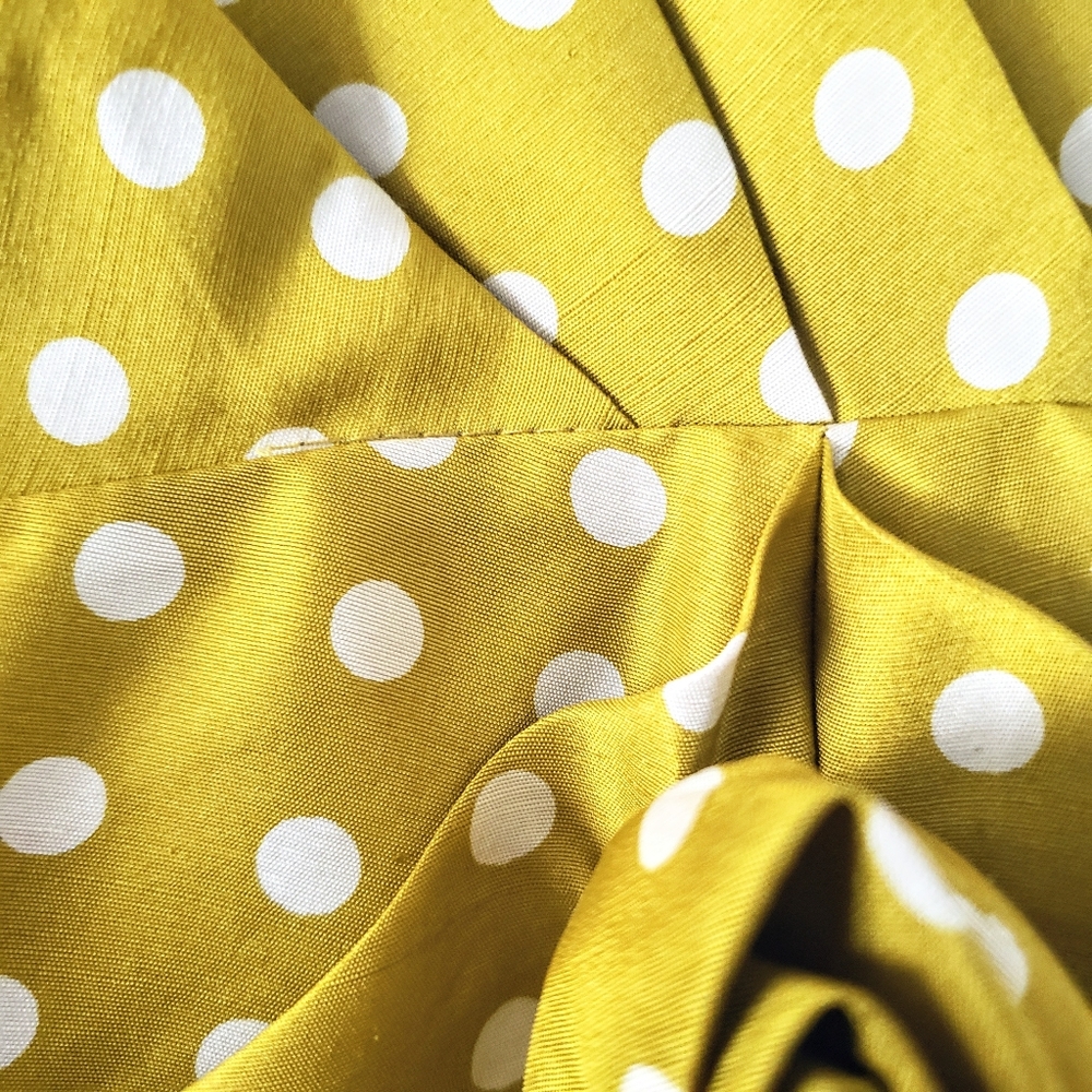 J. Crew Silk Golden Polka Dot Fit N Flare Dress 8 - Picture 2 of 6